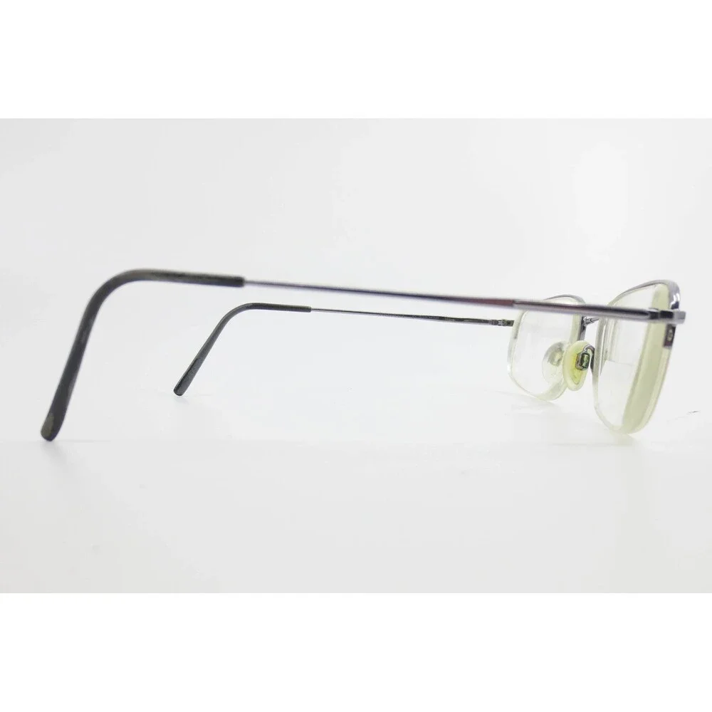 Flexon 606 Eyeglasses Light Gunmetal Semi Rimless Rectangular Frames 54-19-140